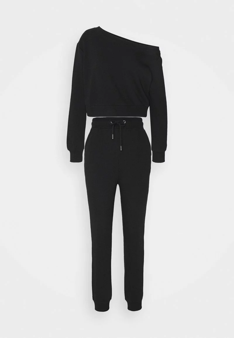 Even&Odd Damen Off Shoulder&Jogger Set - Sweatshirt - Black 3 Even&Odd Damen Off Shoulder&Jogger Set - Sweatshirt - Black