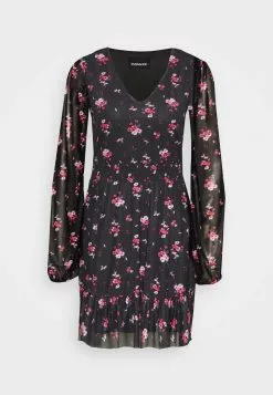 Even&Odd CINTERED V NECK ALL OVER MESH MINI VOLANT DRESS - Freizeitkleid - Black/red | Damen -Even&Odd Verkäufe 2023 5781aa4a29ff4611a021527f3430fc60