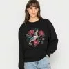 Even&Odd Damen OVERSIZED PRINT - Sweatshirt - Black