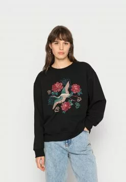 Even&Odd Damen OVERSIZED PRINT - Sweatshirt - Black