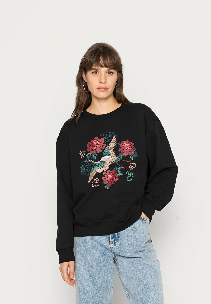 Even&Odd Damen OVERSIZED PRINT - Sweatshirt - Black 3 Even&Odd Damen OVERSIZED PRINT - Sweatshirt - Black