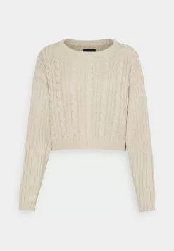Even&Odd CROPPED LOOSE CABLE JUMPER - Strickpullover - Sand | Damen -Even&Odd Verkäufe 2023 5afb222e3b53434f9d4eb46d8d52b8d4