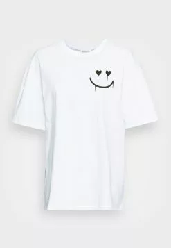 Even&Odd Damen LIZ KEEP SMILING DIASY BACK PRINT TEE - T-Shirt Print - White -Even&Odd Verkäufe 2023 5ed5d5c1c78e4c588797e7e7af880f7d