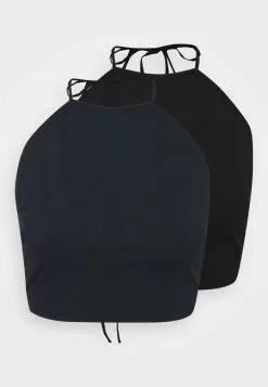 Even&Odd Damen 2 PACK - Top - Black/blue -Even&Odd Verkäufe 2023 6207b104e1a5408bb7726a8313a7593d