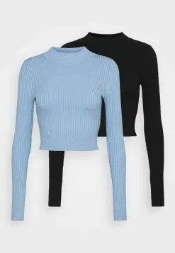 Even&Odd Damen 2 PACK - Strickpullover - Black/light Blue -Even&Odd Verkäufe 2023 638e978a1b9045a7b0f6de79c4ac935b