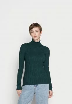 Even&Odd Damen BASIC TURTLE NECK - Strickpullover - Dark Green