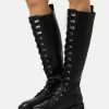 Even&Odd Damen Plateaustiefel - Black