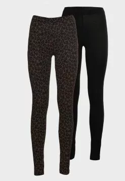 Even&Odd Damen 2 PACK - Leggings Animal Print - Pants - Leggings - Hosen - Black/brown -Even&Odd Verkäufe 2023 6821b87593f54c6ab2b5b46738fabf7f
