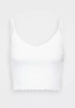 Even&Odd Damen STRAPPY LETTUCE CROP 3 PACK - Top - White/beige/brown -Even&Odd Verkäufe 2023 6d368b0bca764039a4a5da20aefffba4