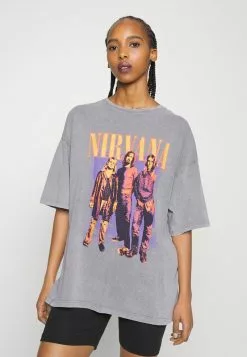 Even&Odd Damen T-Shirt Print - Grey