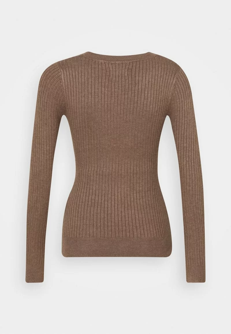 Even&Odd Damen Strickpullover - Light Brown Melange 4 Even&Odd Damen Strickpullover - Light Brown Melange – Bild 2