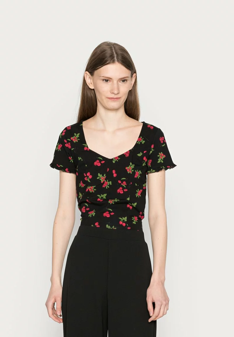 Even&Odd Damen T-Shirt Print - Black 3 Even&Odd Damen T-Shirt Print - Black