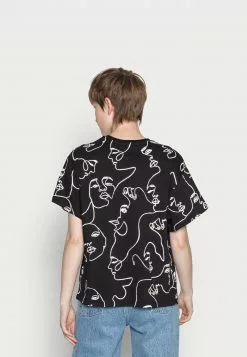 Even&Odd Damen TONJA ABSTRACT LINE FACE AOP TEE - T-Shirt Print - Black -Even&Odd Verkäufe 2023 7434fb5e71fe4a28a3944a555bd851bd