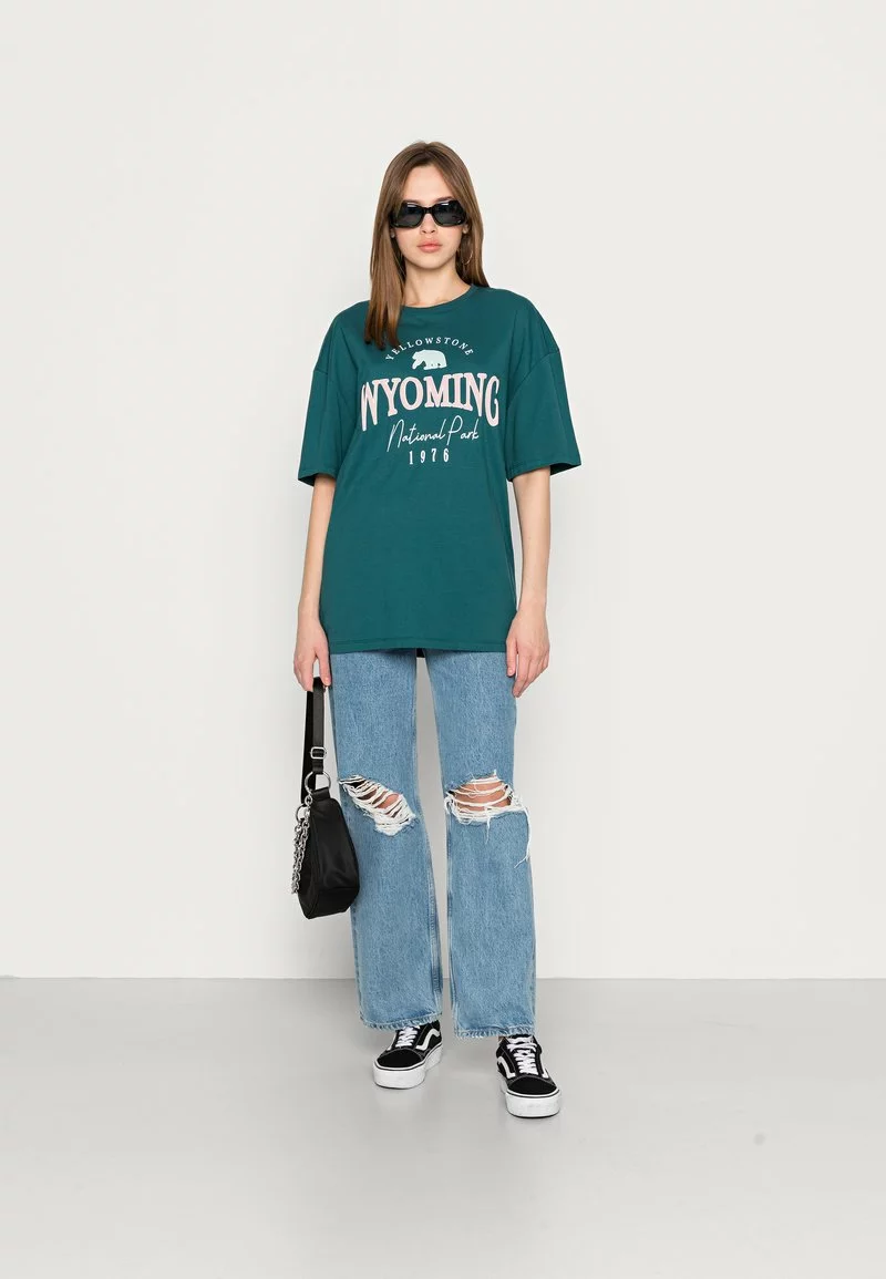 Even&Odd Damen T-Shirt Print - Dark Green 4 Even&Odd Damen T-Shirt Print - Dark Green – Bild 2