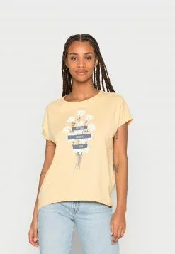 Even&Odd Damen T-Shirt Print - Yellow