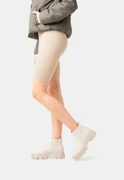 Even&Odd Damen Plateaustiefelette - Beige