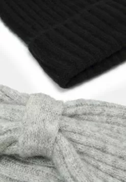 Even&Odd Damen SET - Mütze - Black/grey -Even&Odd Verkäufe 2023 786d37965c9a4306860f5d050b7192fa