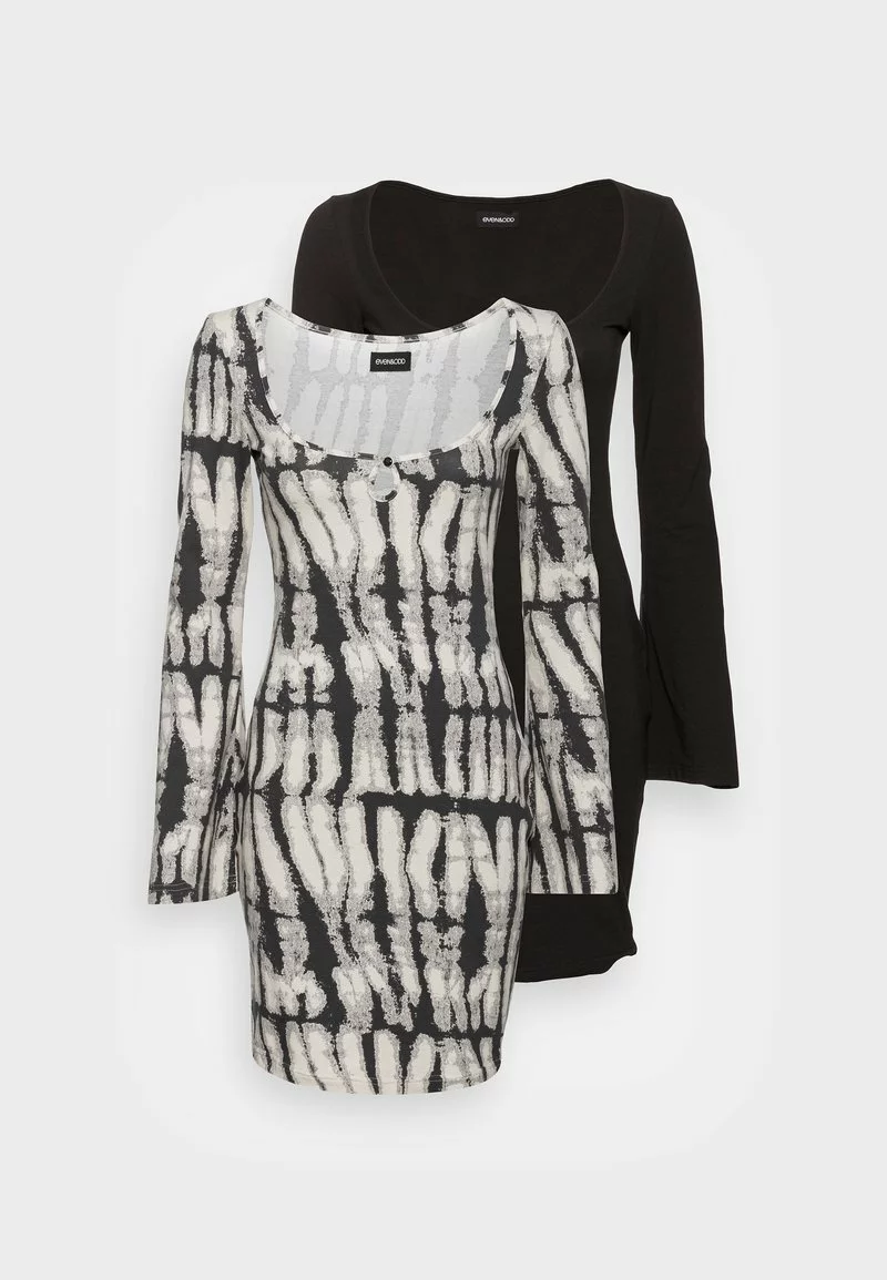Even&Odd Damen FLARED SLEEVES DRESS 2 Pack - Freizeitkleid - Black/light Grey 7 Even&Odd Damen FLARED SLEEVES DRESS 2 Pack - Freizeitkleid - Black/light Grey – Bild 5