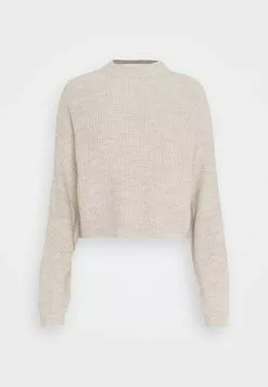 Even&Odd Damen BAT SHAPE MOCK NECK SHORTER - Strickpullover - Beige