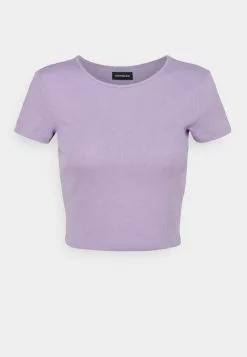 Even&Odd T-Shirt Basic - Mottled Lilac | Damen -Even&Odd Verkäufe 2023 7d9a86cc29884cf1879427272807a86e