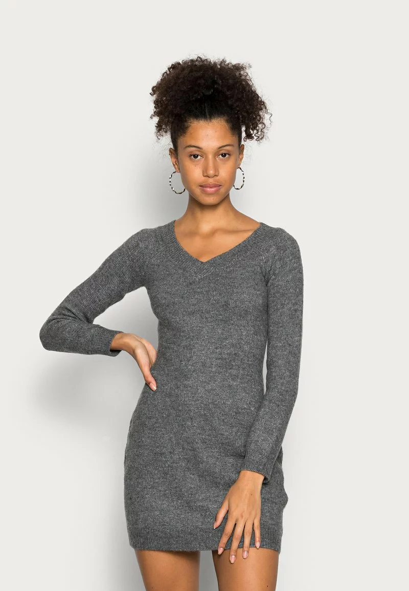 Even&Odd Damen Strickkleid - Mottled Dark Grey 3 Even&Odd Damen Strickkleid - Mottled Dark Grey
