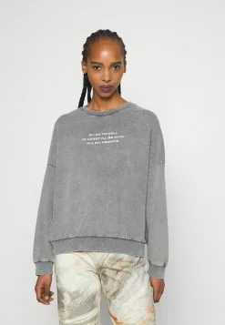 Even&Odd Damen OVERSIZED PRINT - Sweatshirt - Grey