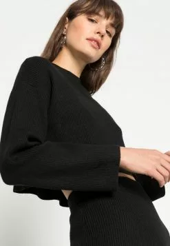 Even&Odd Damen SET SKIRT AND CROPPED JUMPER - Strickpullover - Black -Even&Odd Verkäufe 2023 8392bbb619674d3ea94da83648e30080