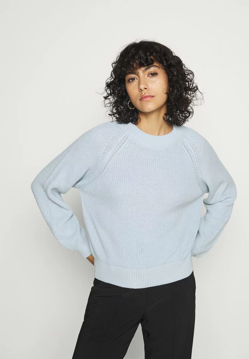 Even&Odd Damen VOLUME SLEEVE JUMPER - Strickpullover - Light Blue 3 Even&Odd Damen VOLUME SLEEVE JUMPER - Strickpullover - Light Blue