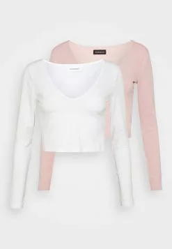 Even&Odd Damen 2 PACK - Langarmshirt - Pale Mauve/white -Even&Odd Verkäufe 2023 85bc0b76b32c466ba037d36f71a522b6
