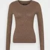 Even&Odd Damen Strickpullover - Light Brown Melange