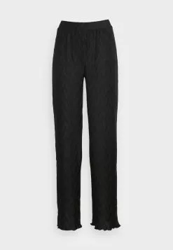 Even&Odd Damen Plisse Scallop Hem Trouser - Stoffhose - Black -Even&Odd Verkäufe 2023 8c6613d5da9b445289742ec1af17adcf