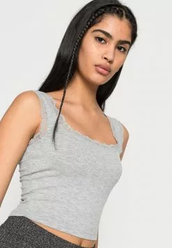 Even&Odd Damen Top - Mottled Light Grey -Even&Odd Verkäufe 2023 8f8d8a59b3844361b7514513255f5878