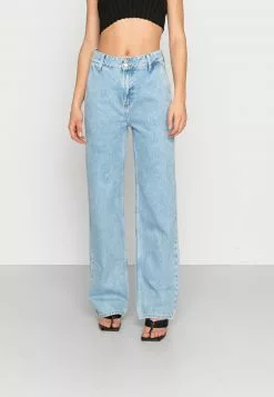Even&Odd Damen Jeans Straight Leg - Light Blue Denim