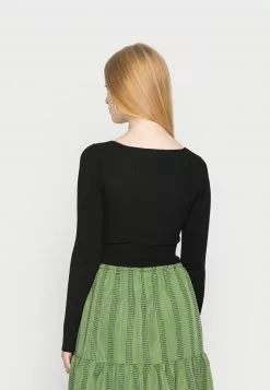 Even&Odd Damen WRAP FRONT JUMPER - Strickpullover - Black -Even&Odd Verkäufe 2023 90cb99978f8a4dda9f0be83a5da4b420