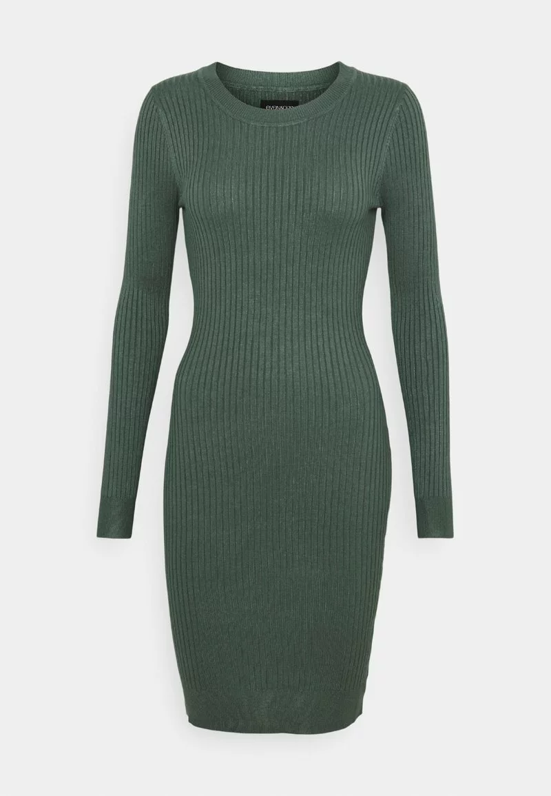Even&Odd Damen Knit Mini Wide Rib Basic Dress - Etuikleid - Green 7 Even&Odd Damen Knit Mini Wide Rib Basic Dress - Etuikleid - Green – Bild 5