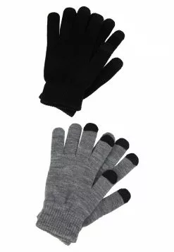 Even&Odd Damen 2 PACK - Fingerhandschuh - Black/grey