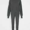 Even&Odd Damen Jogger And Hoodie Set - Strickpullover - Mottled Dark Grey
