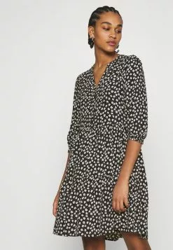 Even&Odd Damen Blusenkleid - Black/white -Even&Odd Verkäufe 2023 97c701d484e64659b0732007ff76336b