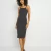 Even&Odd Damen Jerseykleid - Mottled Dark Grey