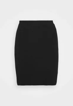 Even&Odd Damen Basic Mini Ribbed Skirt - Bleistiftrock - Black -Even&Odd Verkäufe 2023 9e955763a1e04d8493b30d183c7933c6
