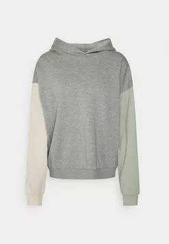 Even&Odd Sweatshirt - Mottled Light Grey/off-white/light Green | Damen