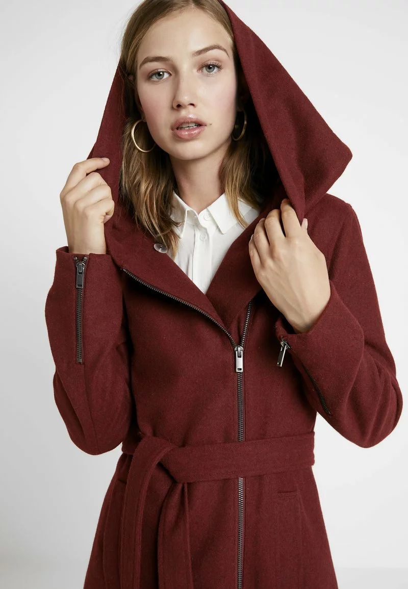 Even&Odd Damen Klassischer Mantel - Bordeaux 6 Even&Odd Damen Klassischer Mantel - Bordeaux – Bild 4