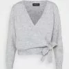Even&Odd Damen WICKELJACKE - Strickjacke - Mottled Light Grey -Even&Odd Verkäufe 2023 a371932409b84fd0b1d2add290c5264b