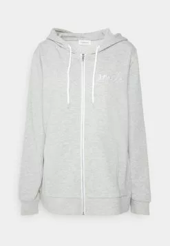 Even&Odd Damen Sweatjacke - Mottled Light Grey