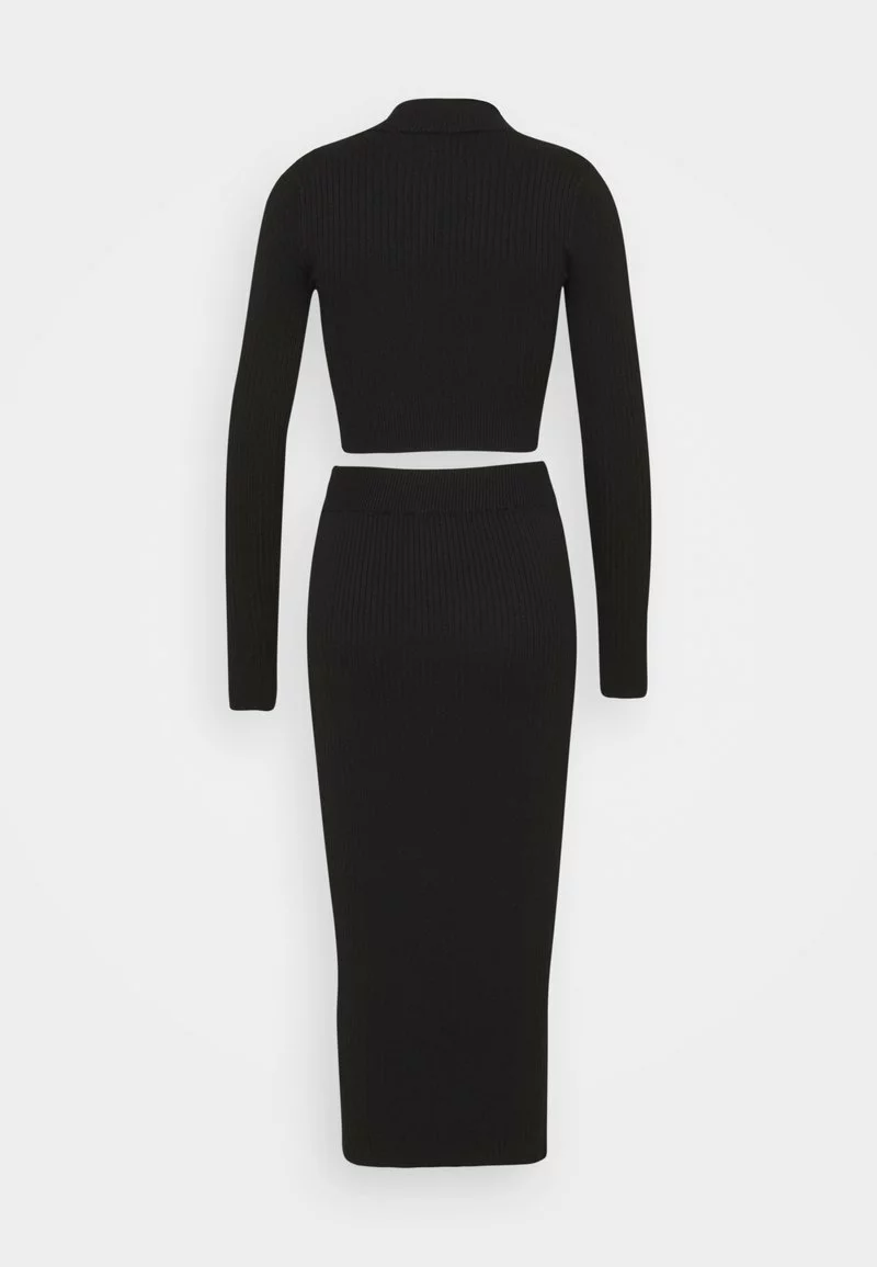 Even&Odd Damen PERKIN CROPPED SKIRT SET - Strickpullover - Black 4 Even&Odd Damen PERKIN CROPPED SKIRT SET - Strickpullover - Black – Bild 2