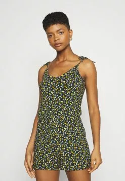 Even&Odd Jumpsuit - Black/yellow | Damen