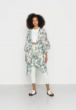 Even&Odd Damen Leichte Jacke - White/green/pink