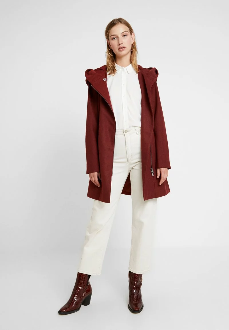 Even&Odd Damen Klassischer Mantel - Bordeaux 4 Even&Odd Damen Klassischer Mantel - Bordeaux – Bild 2
