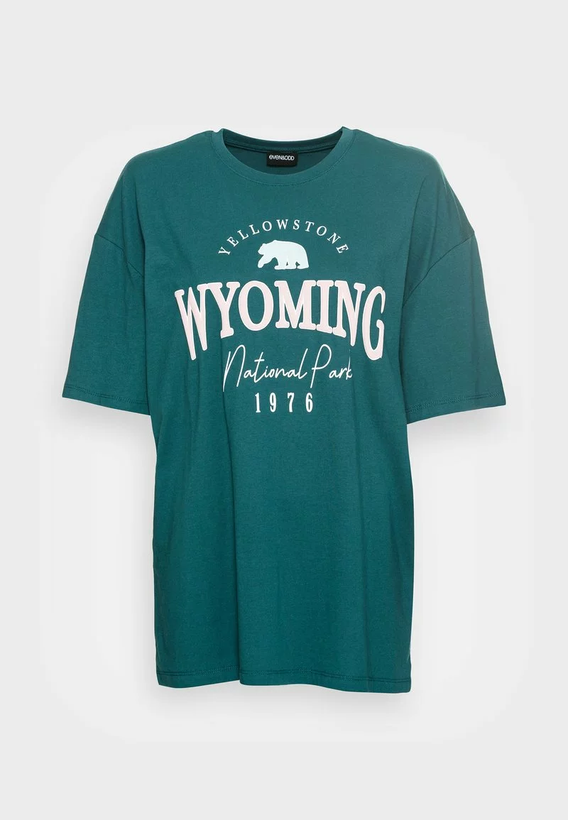 Even&Odd Damen T-Shirt Print - Dark Green 6 Even&Odd Damen T-Shirt Print - Dark Green – Bild 4