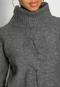 Even&Odd Strickkleid - Mottled Dark Grey | Damen -Even&Odd Verkäufe 2023 ae12d10c9f3a4d5598861ff21613d15c